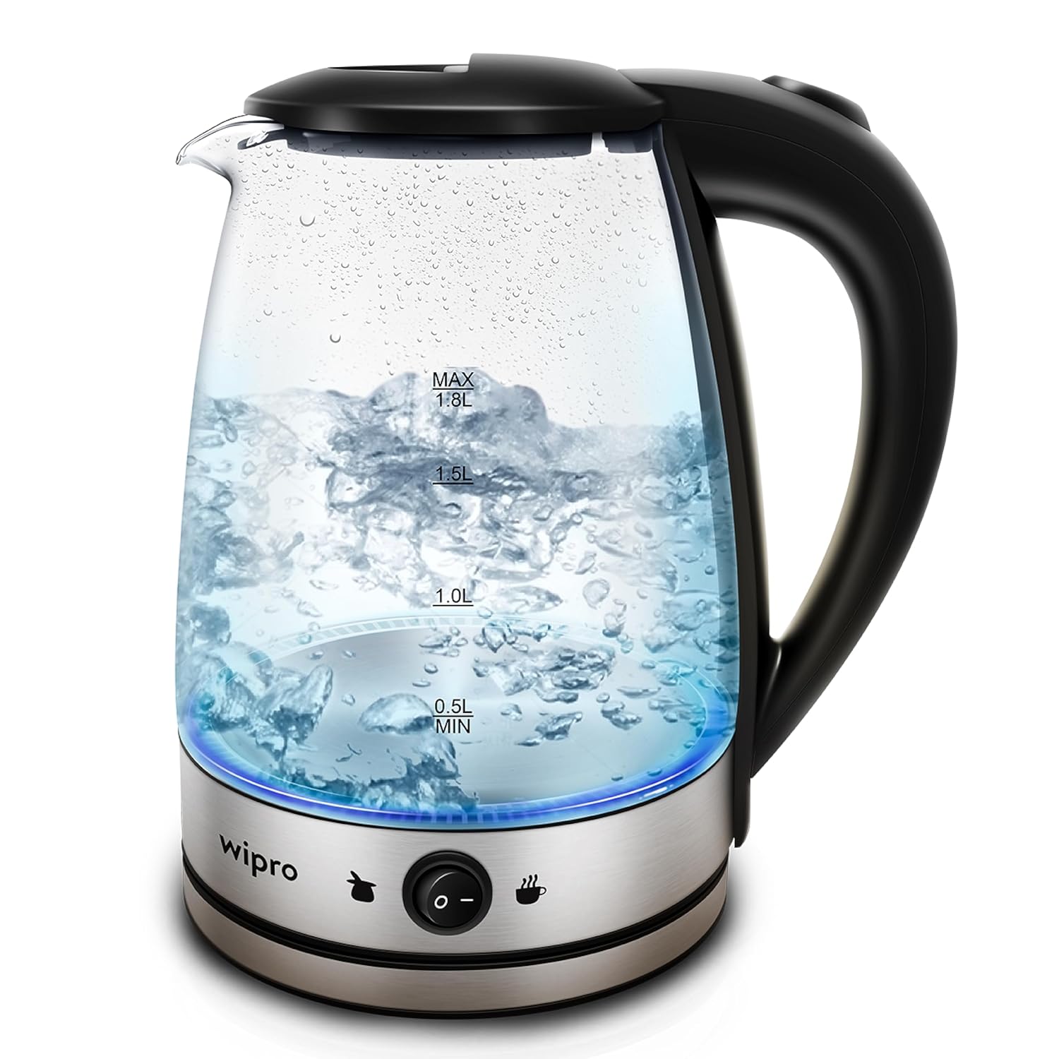 Wipro Elato BK214 1.8 litre Glass LED electric Kettle| Auto cut off